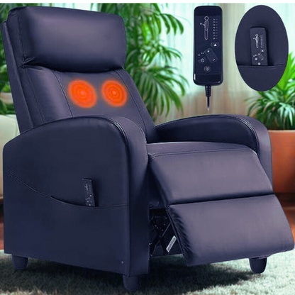 Sweetfurniture Recliner Chair for Living Room, Massage Recliner Chair Theater Chairs Adjustable Modern Reclining Chair with Padded Seat Backrest