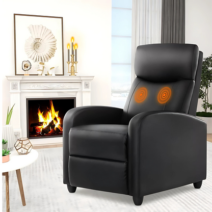 Sweetfurniture Recliner Chair for Living Room, Massage Recliner Chair Theater Chairs Adjustable Modern Reclining Chair with Padded Seat Backrest