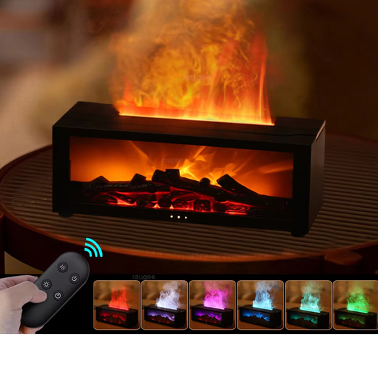 Air Humidifier Essential Oils Humidifiers Home Aroma Humidifier Flame Automatic Fragrance Diffuser with LED Light Remote Control