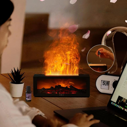 Air Humidifier Essential Oils Humidifiers Home Aroma Humidifier Flame Automatic Fragrance Diffuser with LED Light Remote Control